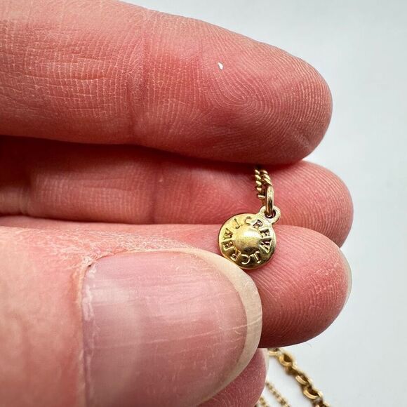 J Crew Gold Tone Layered Multi Strand Coin Pendant‎ style Necklace Dainty - Picture 7 of 8